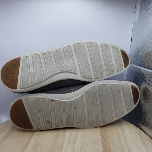 Cole Haan Original Grand Wingtip Oxford Shoes Gray Suede/Ivory Size 13 M C31447 - Picture 6 of 7